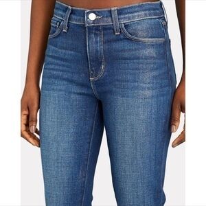 L’Agence El Matador Fremont Gold Glitter Coated slim High Rise Jeans 23